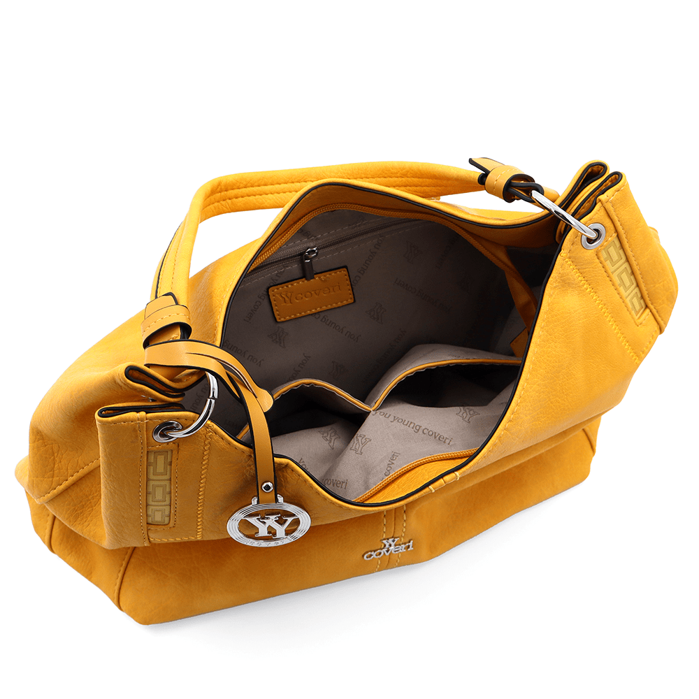 Nagy női táska, Rumi típusú szatyor - mustársárga