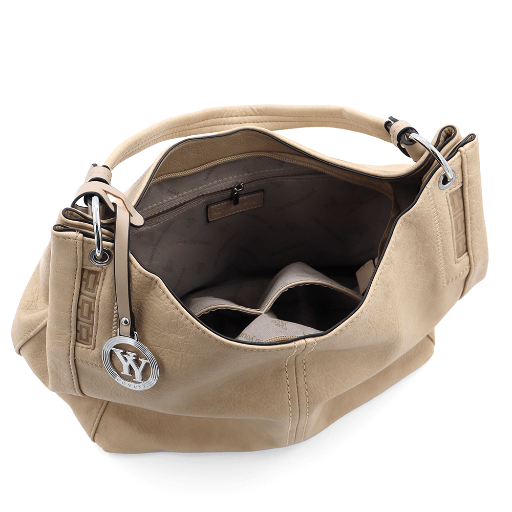 Nagy női táska, Rumi típusú szatyor - világosbarna