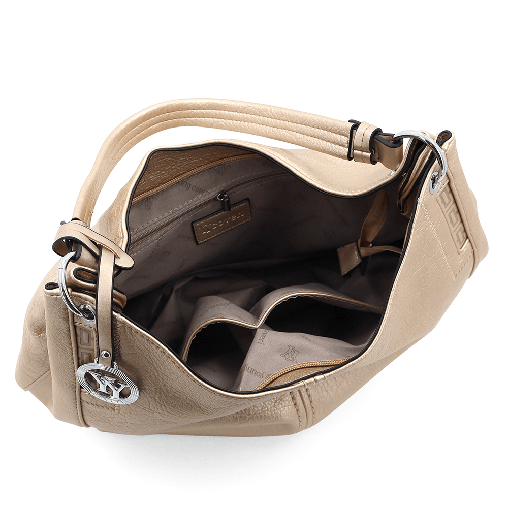 Nagy női táska, Rumi típusú - arany színű