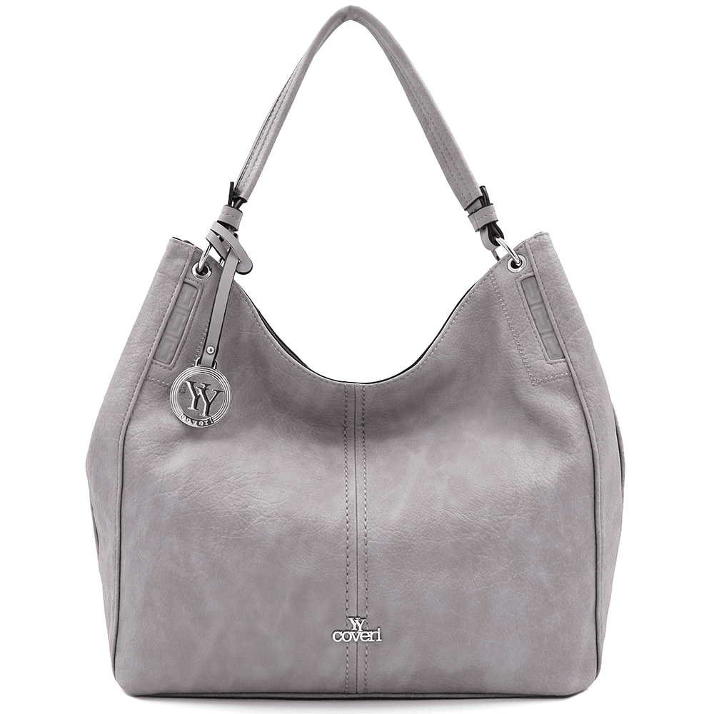 Nagy női táska, Rumi típusú szatyor - világosszürke