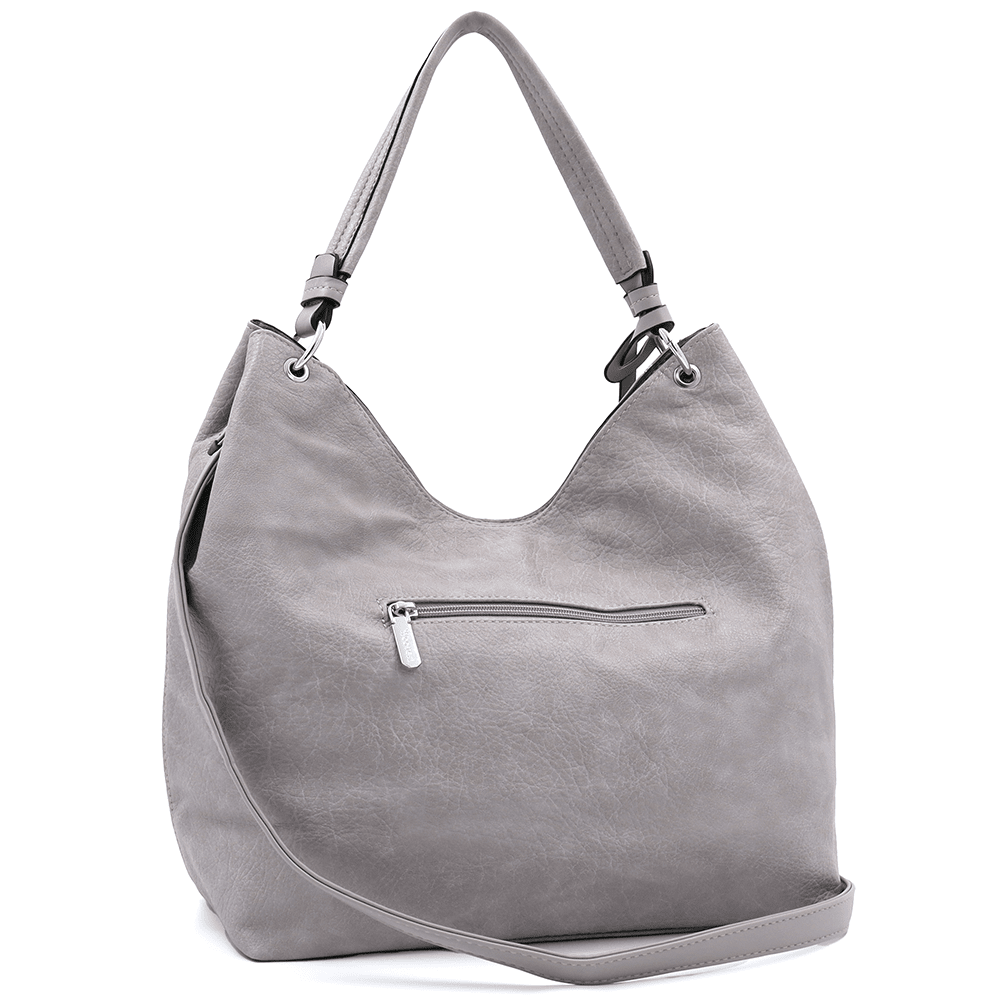 Nagy női táska, Rumi típusú szatyor - világosszürke