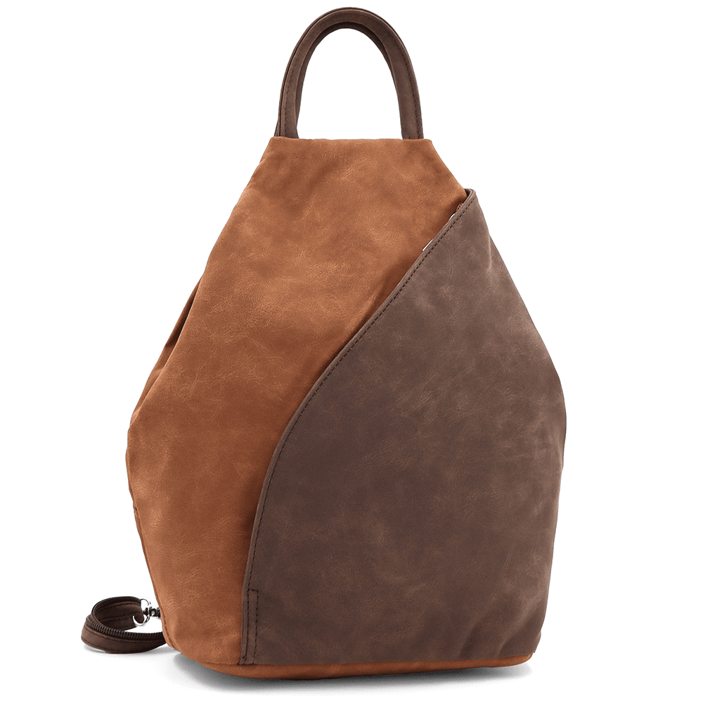 Női hátizsák titkos zárral Darina - cserépkék/barna