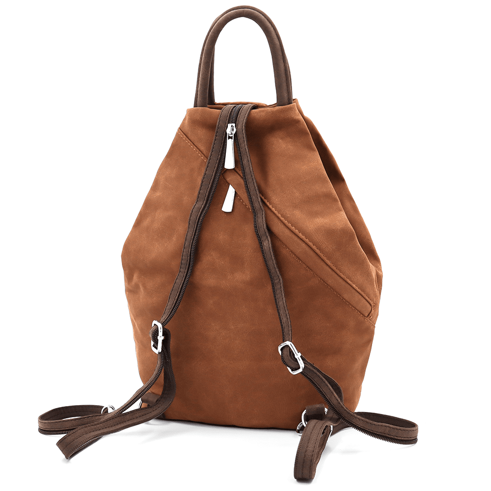 Női hátizsák titkos zárral Darina - cserépkék/barna