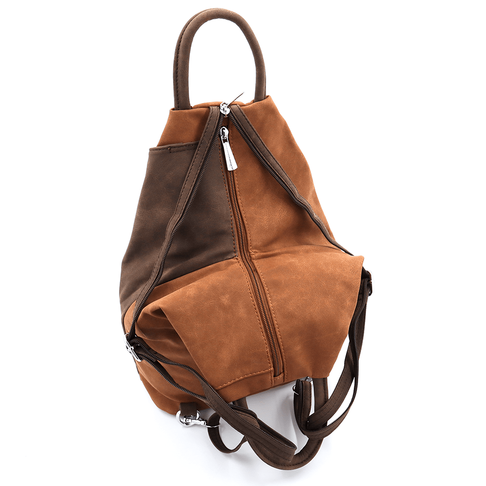 Női hátizsák titkos zárral Darina - cserépkék/barna