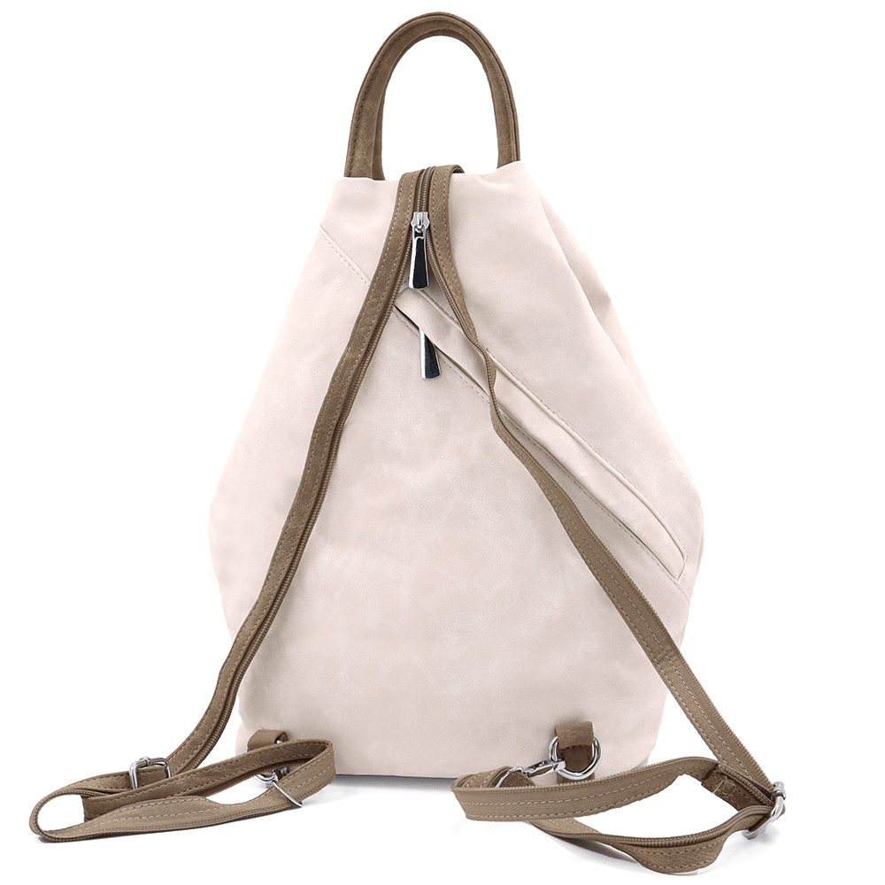 Női hátizsák titkos záródással Darina - bézs/világosbarna