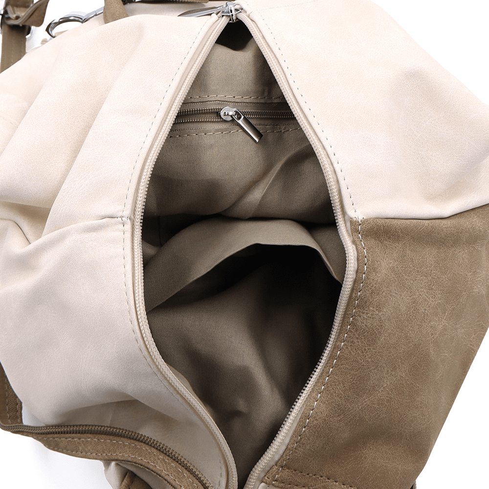 Női hátizsák titkos záródással Darina - bézs/világosbarna