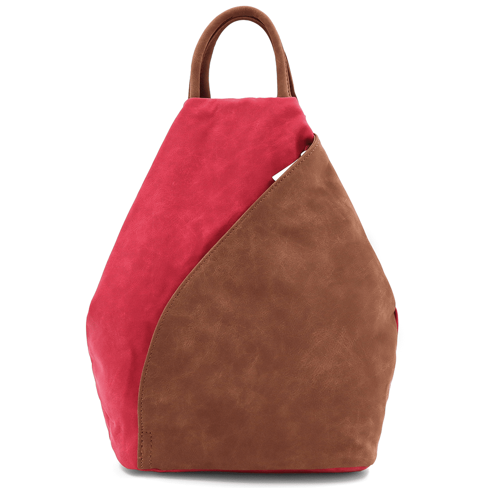 Női hátizsák titkos záródással Darina - piros/téglavörös barna