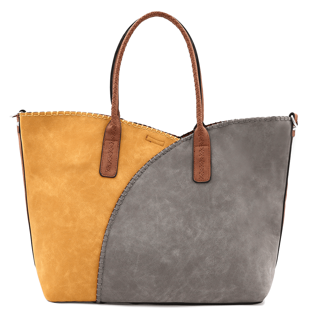 Nagy női táska + válltáska típusú táska - piros/téglavörös barna