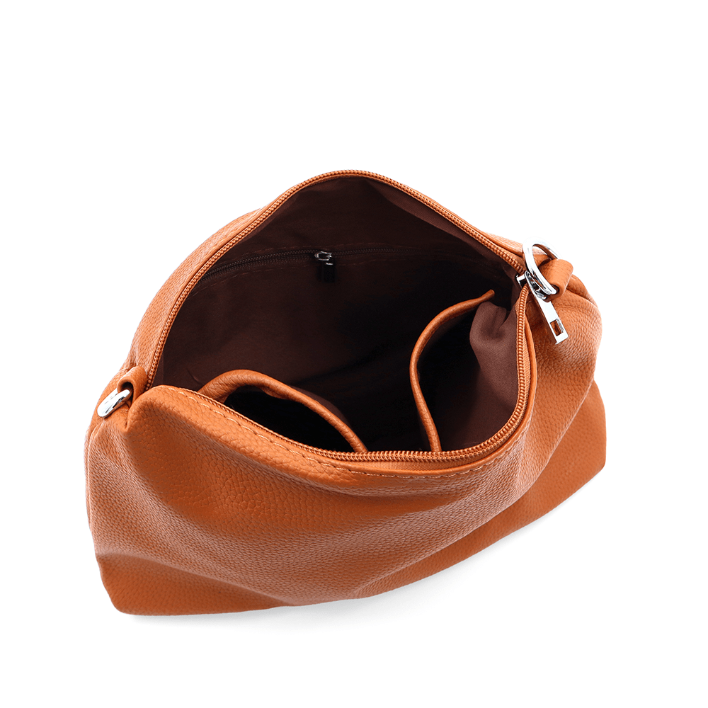 Nagy női táska + válltáska típusú táska - piros/téglavörös barna