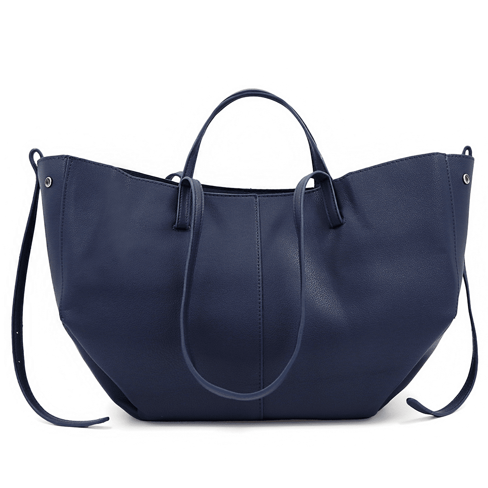 Nagy női táska kétféle fogantyúval és tolltartóval Siena - sötétkék
