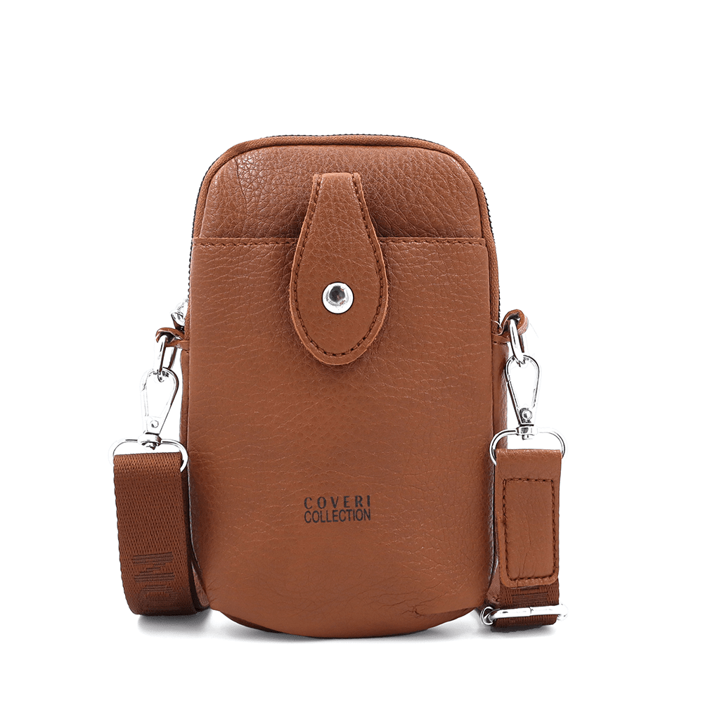 Telefonos táska - cseréptetű barna