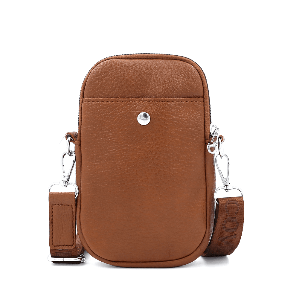 Telefonos táska - cseréptetű barna