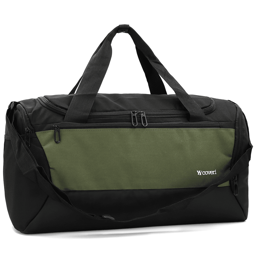 Nagy utazótáska zsák típusú - fekete/zöld