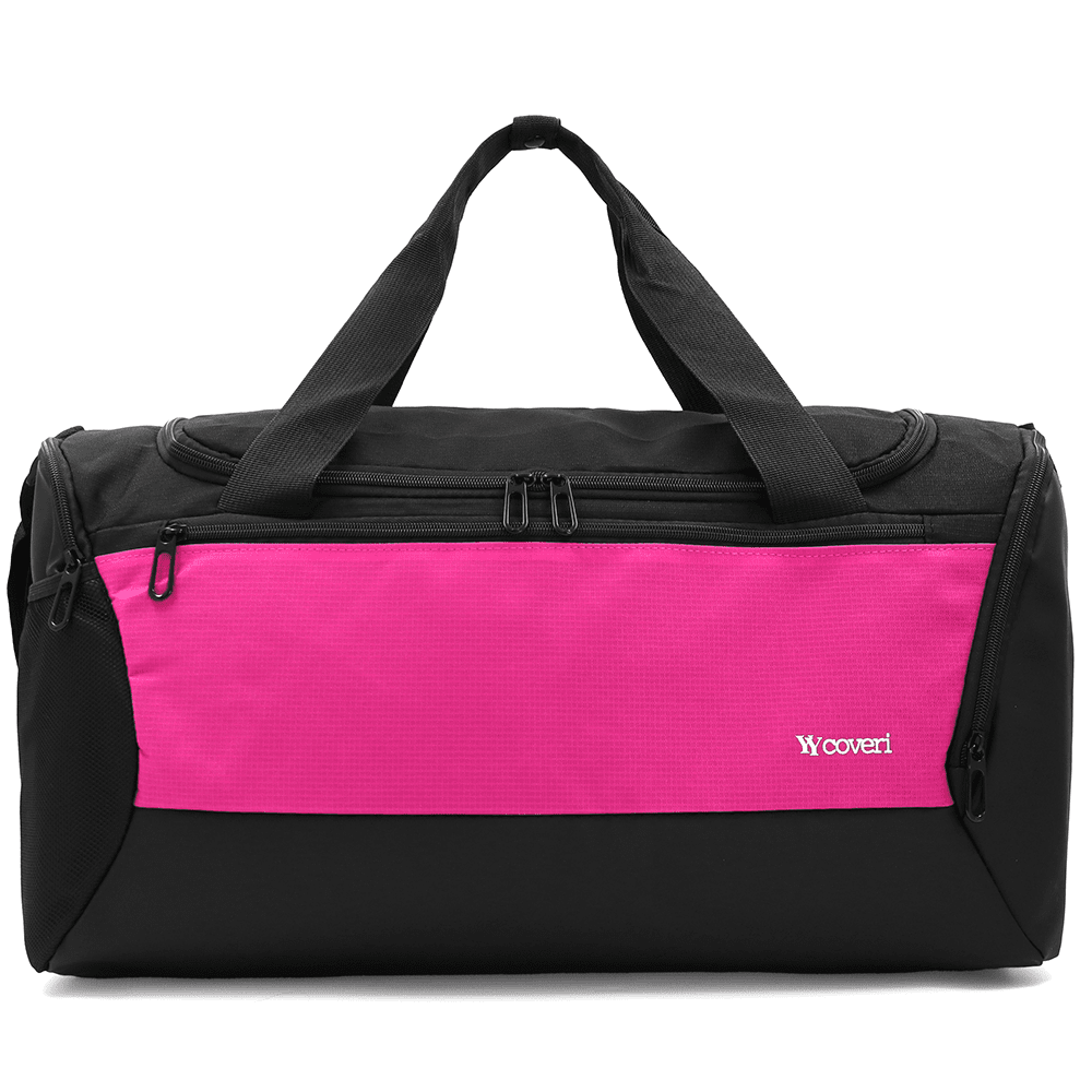 Nagy utazótáska, hátizsák típusú - fekete/fukszia