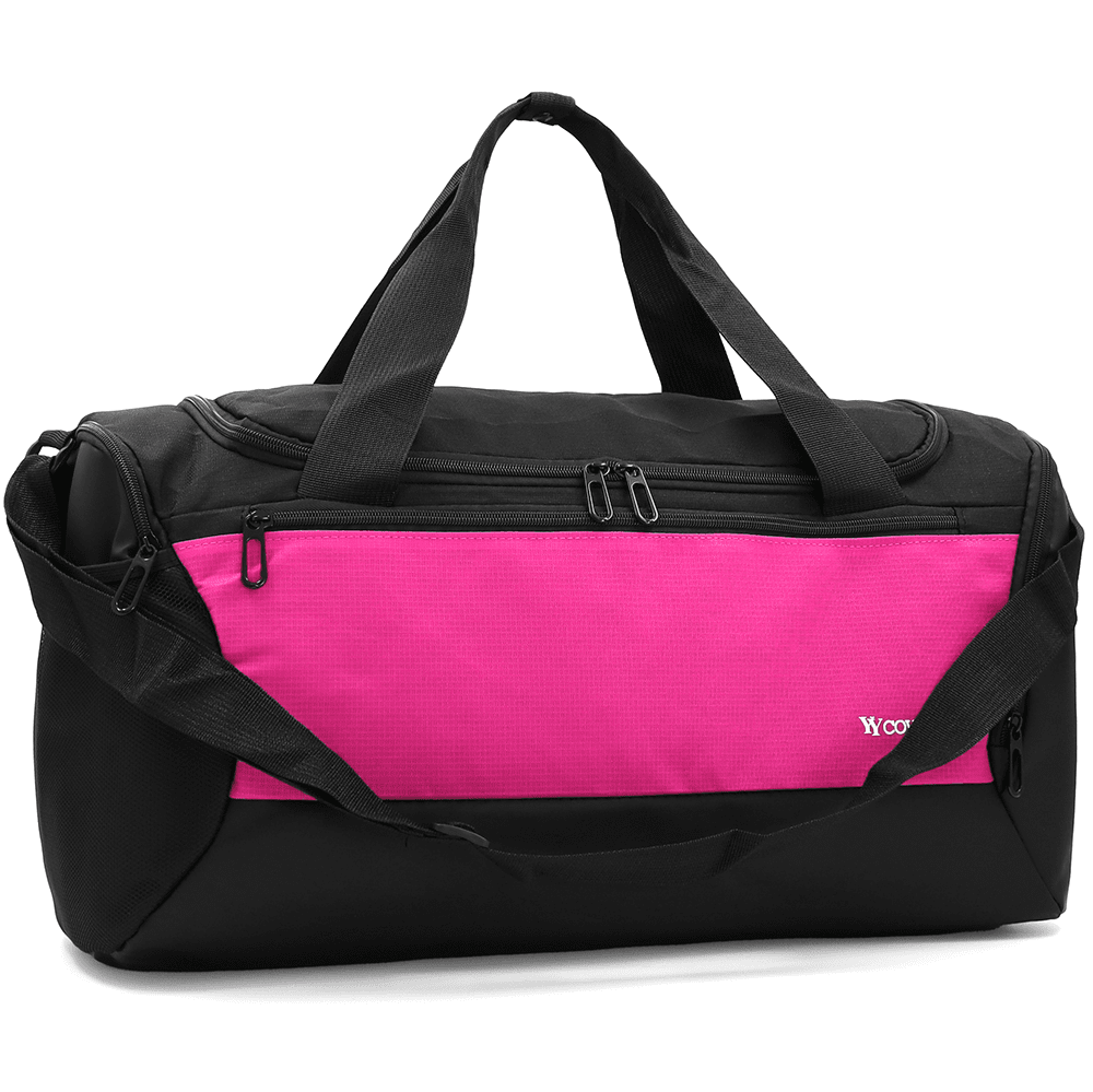 Nagy utazótáska, hátizsák típusú - fekete/fukszia