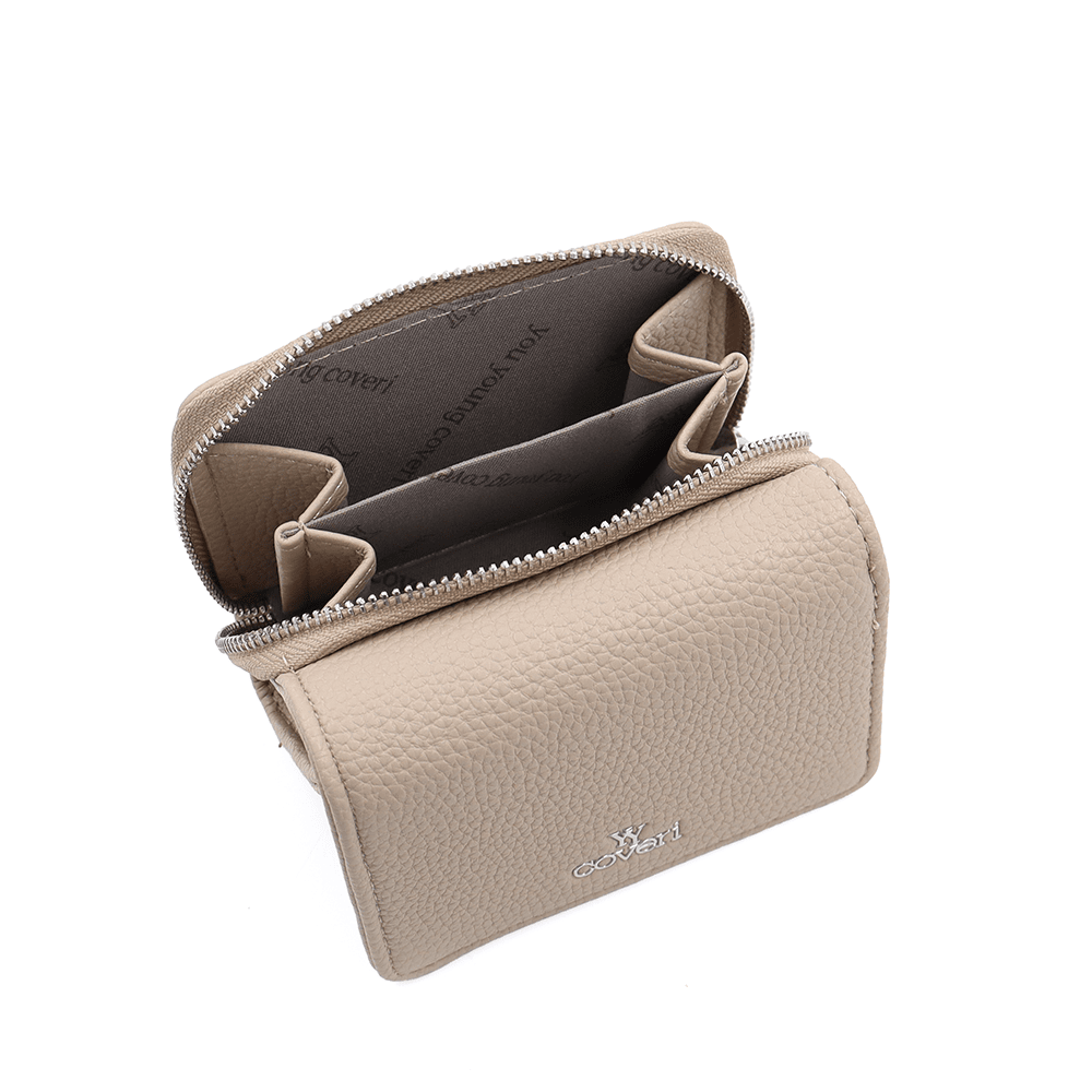 Kompakt női pénztárca - világosbarna