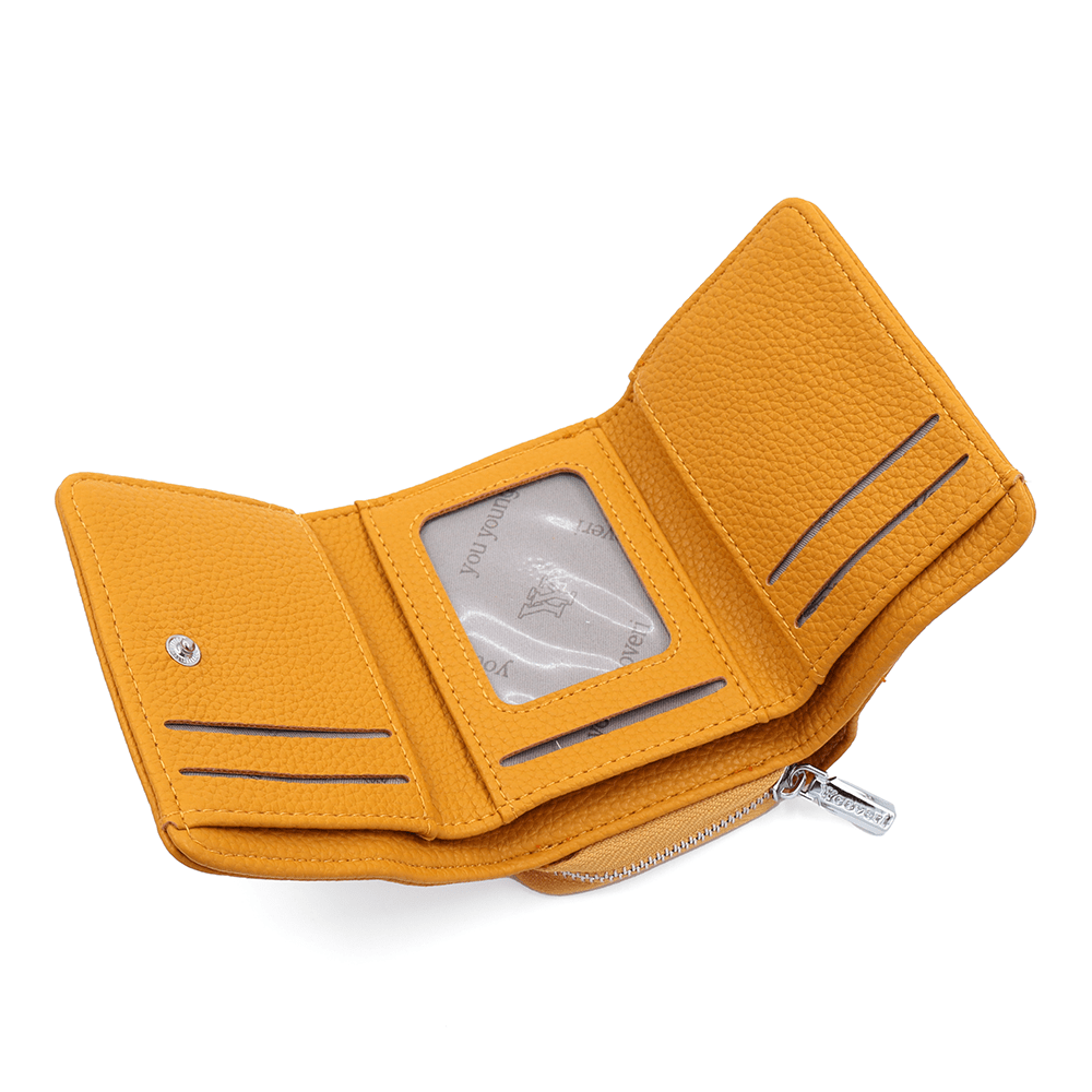 Kompakt női pénztárca - mustársárga