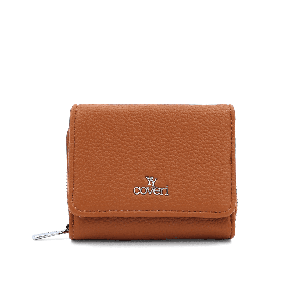 Kompakt női pénztárca - cserépbarna