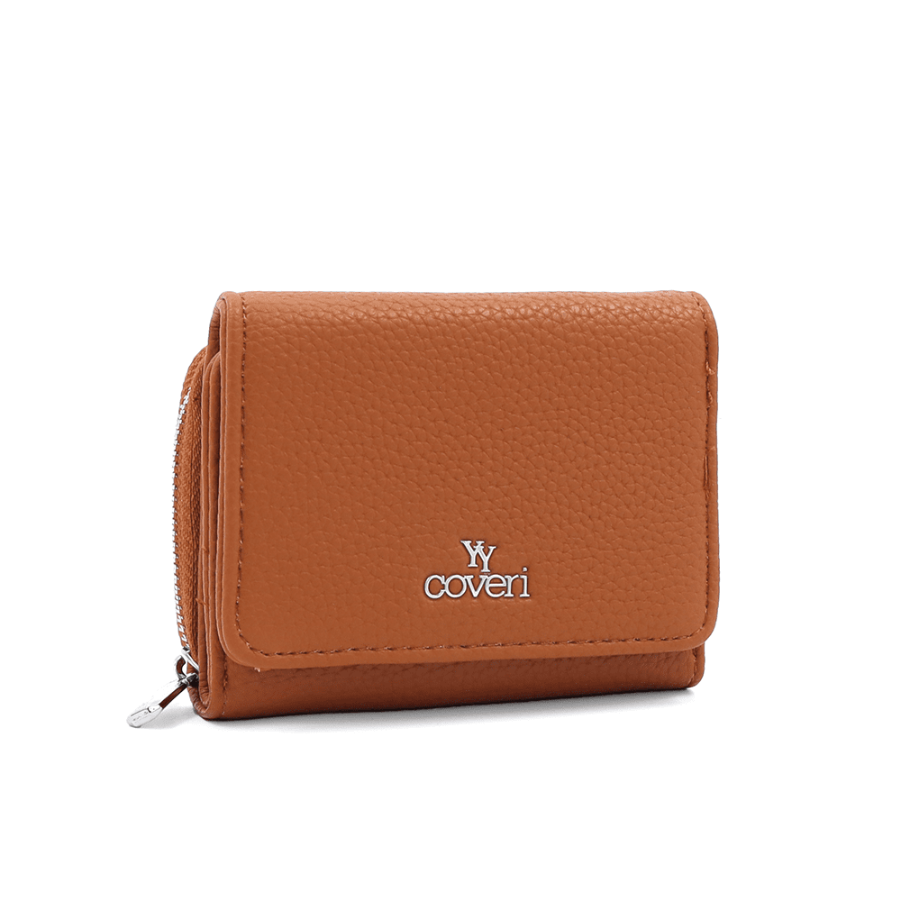 Kompakt női pénztárca - cserépbarna