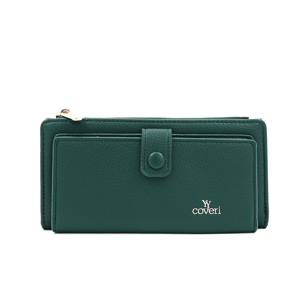 Női pénztárca beépített kártyatartóval - zöld