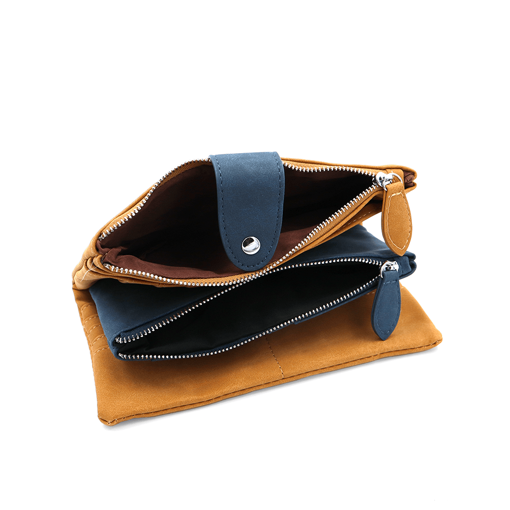 Nagy női pénztárca levehető kártyatartóval - mustársárga