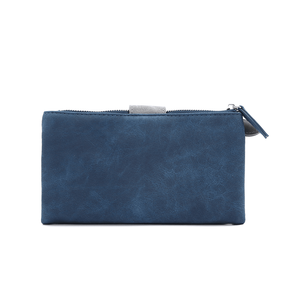 Nagy női pénztárca levehető kártyatartóval - kék