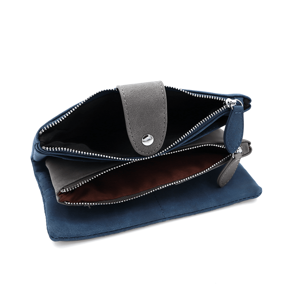 Nagy női pénztárca levehető kártyatartóval - kék