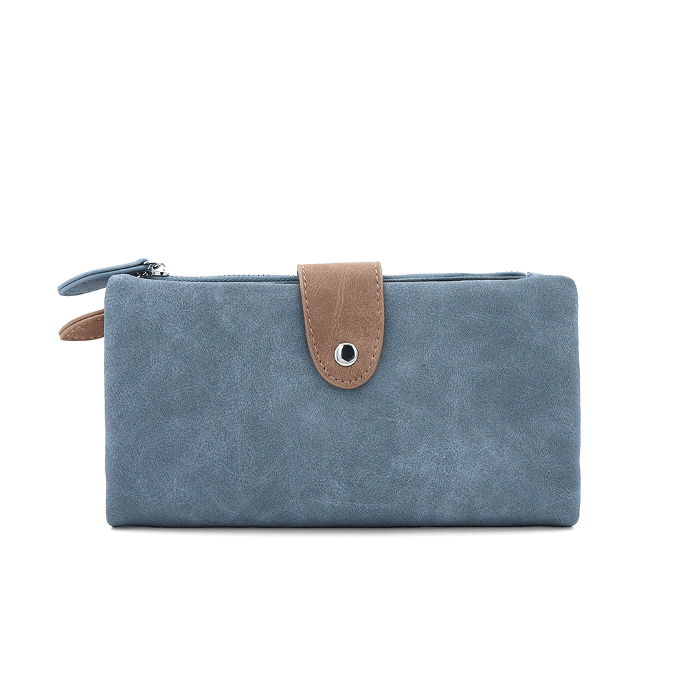 Nagy női pénztárca levehető kártyatartóval - világoskék