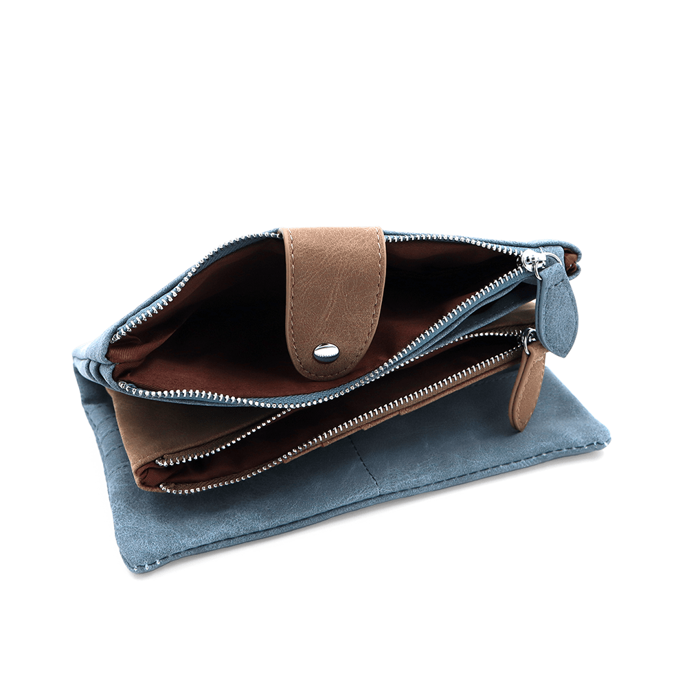 Nagy női pénztárca levehető kártyatartóval - világoskék