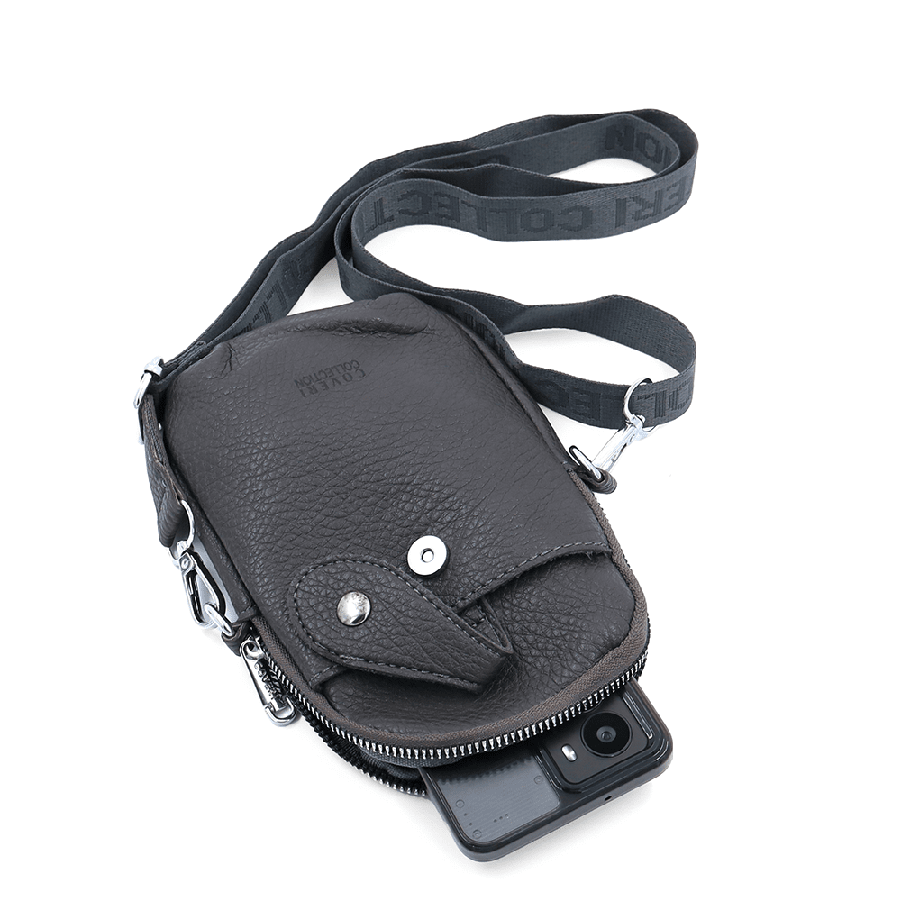 Telefonos táska - sötét szürke