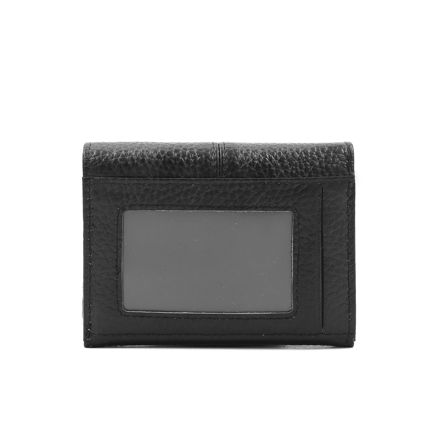 Kompakt pénztárca természetes bőrből - fekete