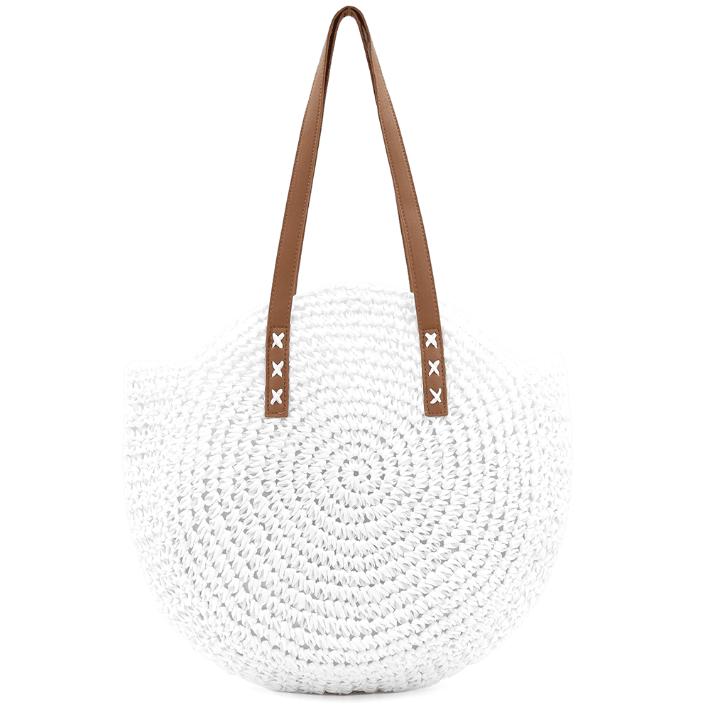 Nagy raffia táska Boho - fehér