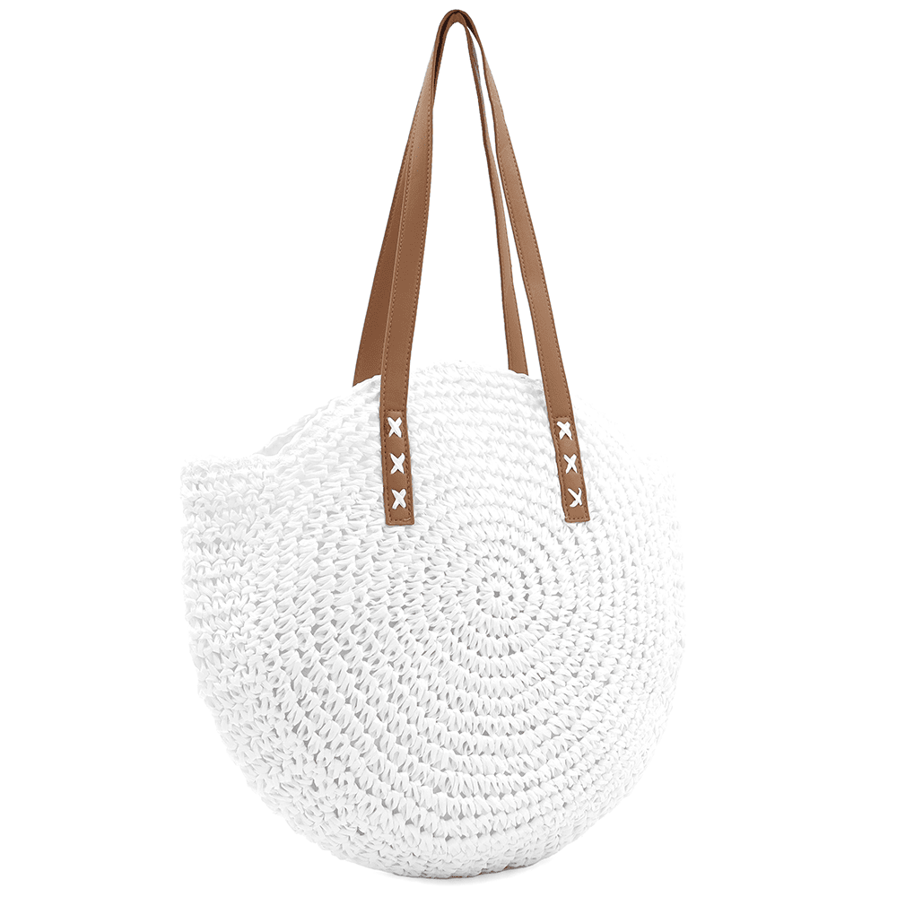 Nagy raffia táska Boho - fehér