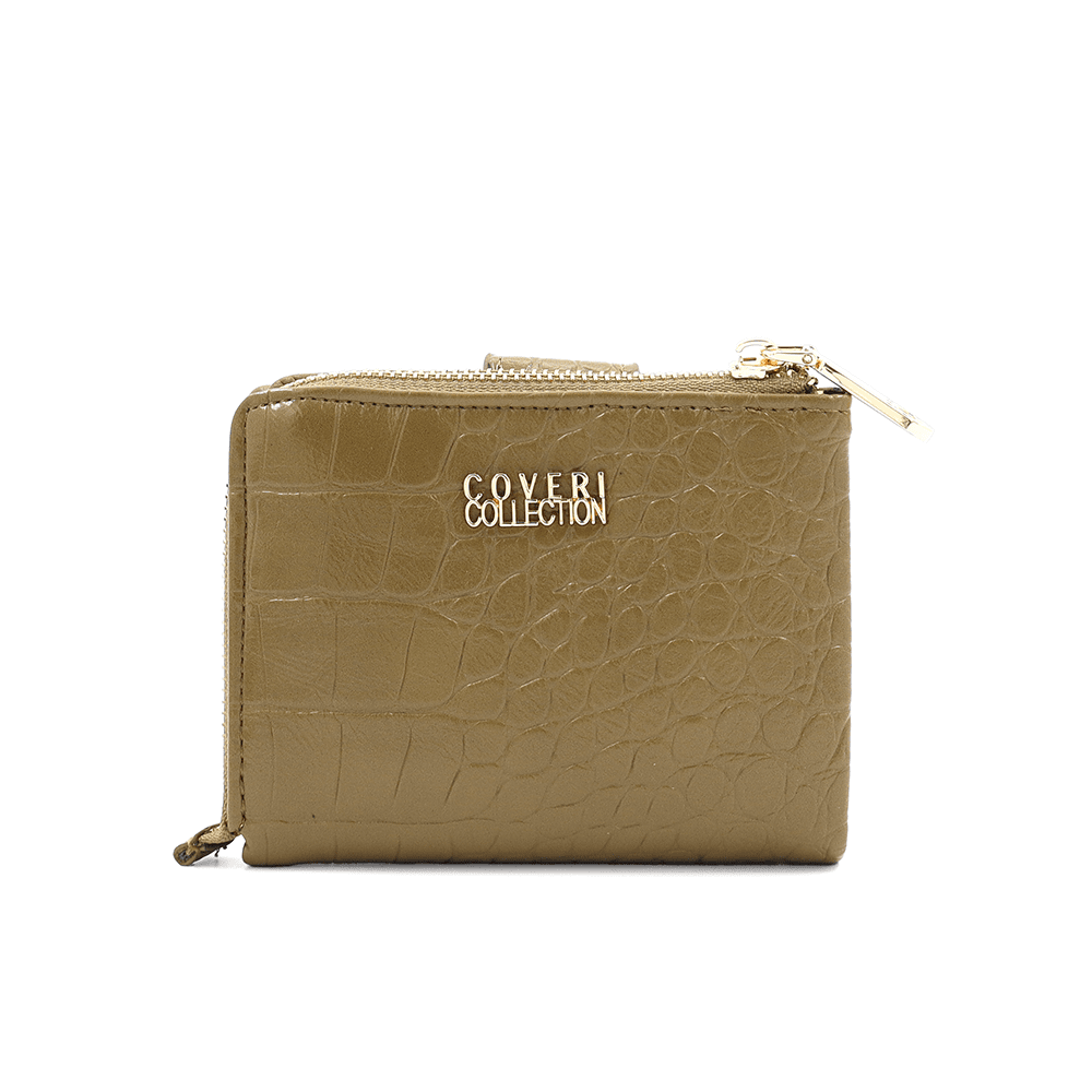 Női pénztárca krokodil mintával - zöld