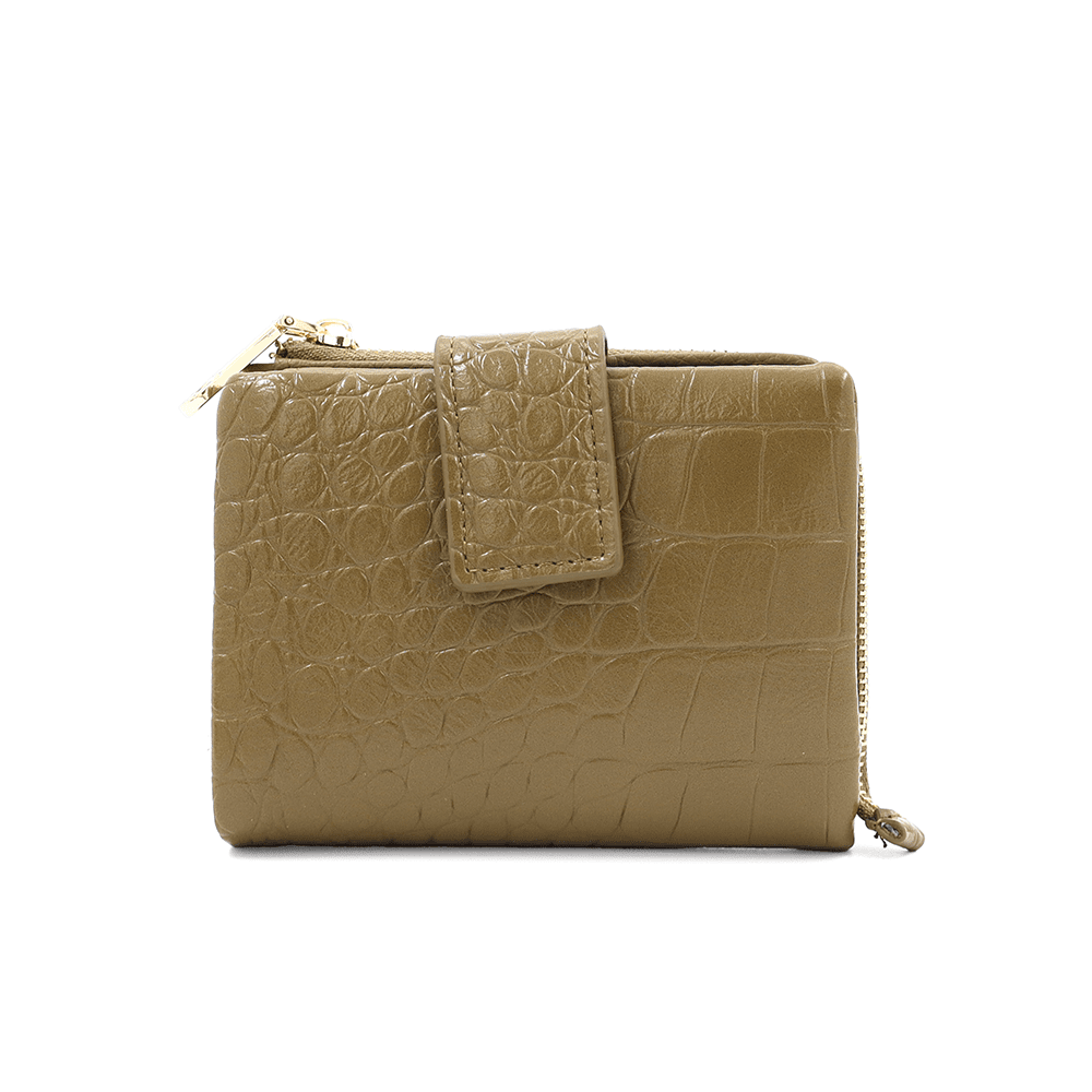 Női pénztárca krokodil mintával - zöld