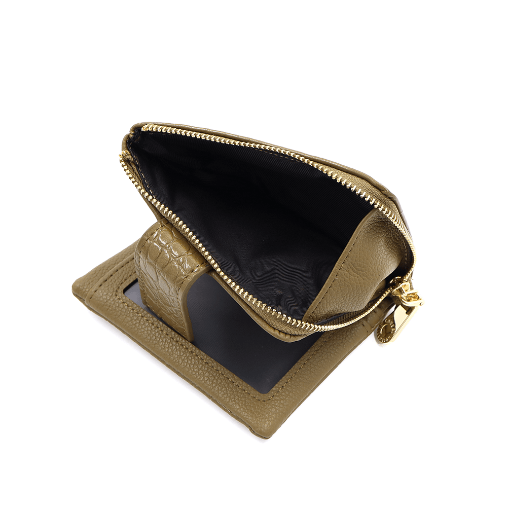 Női pénztárca krokodil mintával - zöld