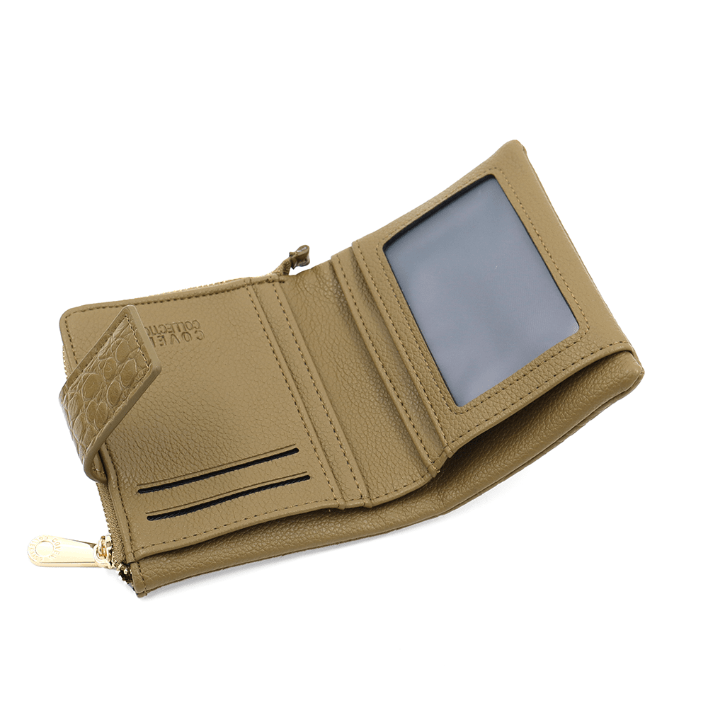 Női pénztárca krokodil mintával - zöld