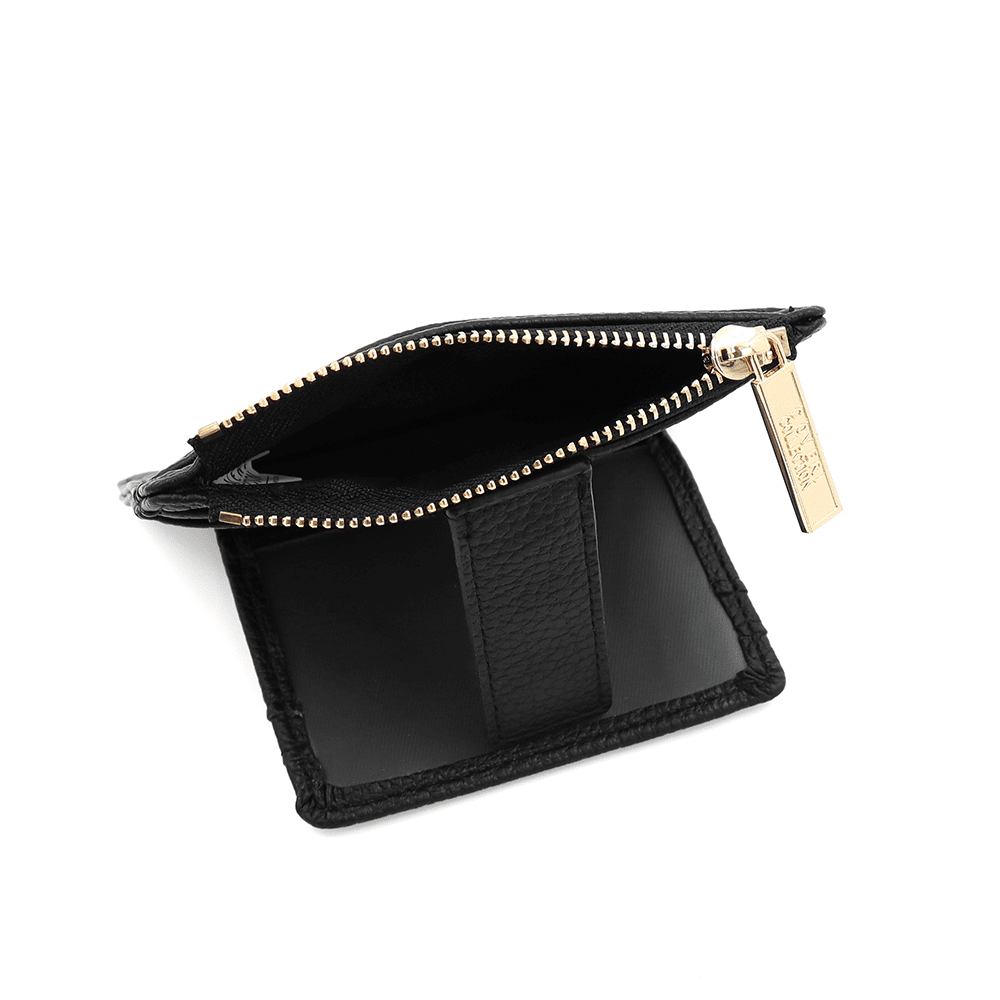 Kártyatartó sok rekesszel - fekete