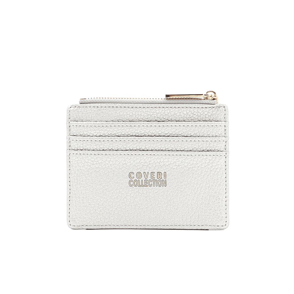 Kártyatartó sok rekesszel - ezüst