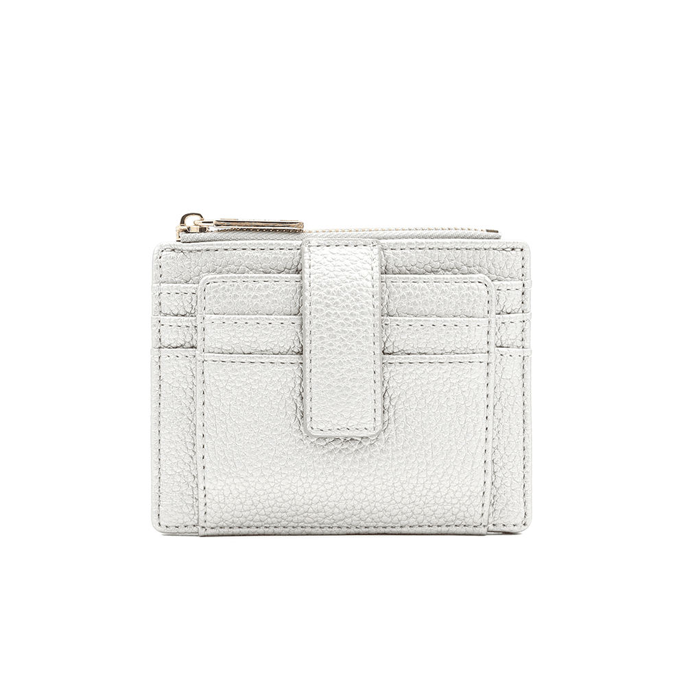 Kártyatartó sok rekesszel - ezüst