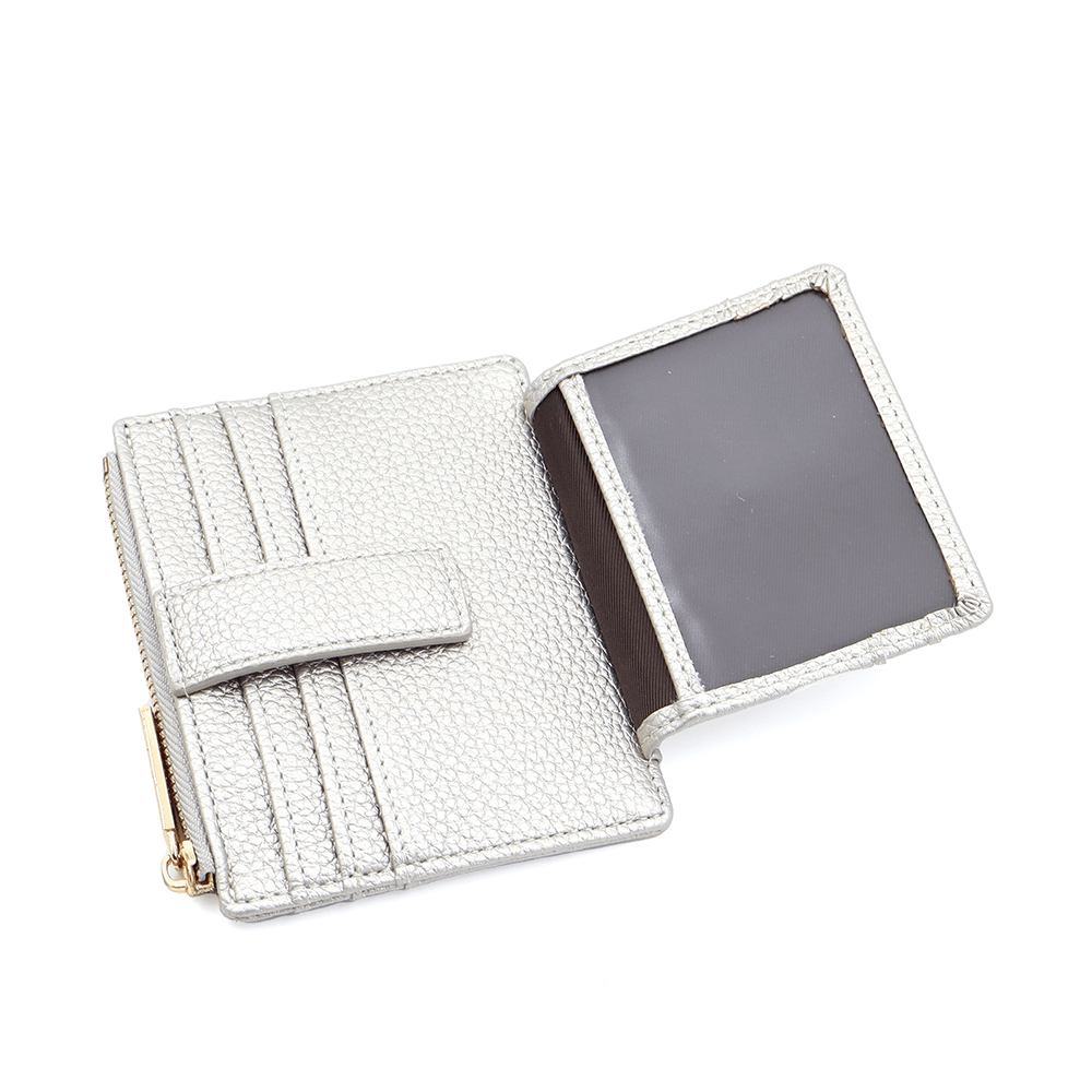 Kártyatartó sok rekesszel - ezüst