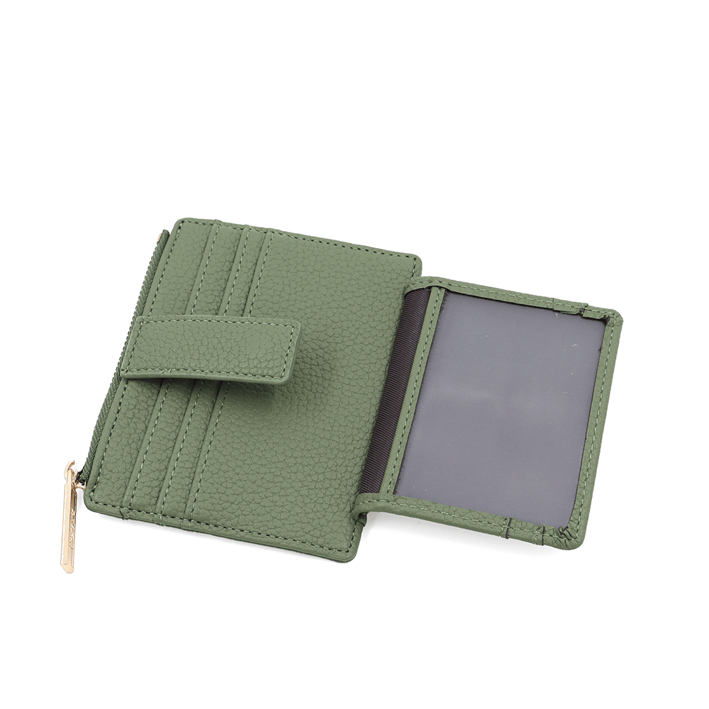 Kártyatartó sok rekesszel - zöld