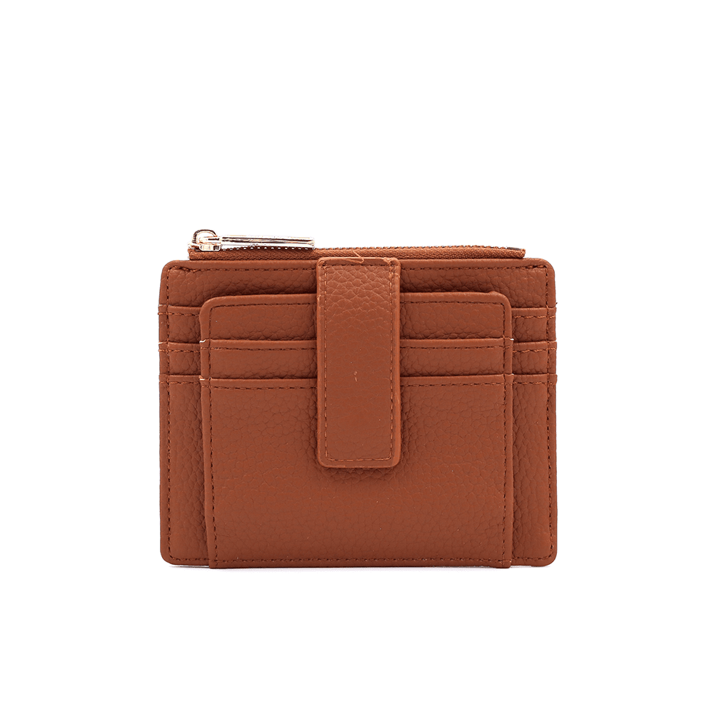 Kártyatartó sok rekesszel - cseréptetőbarna