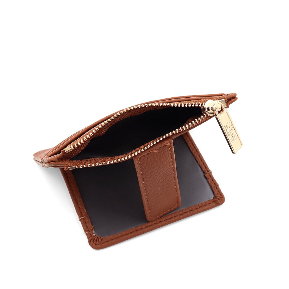 Kártyatartó sok rekesszel - cseréptetőbarna