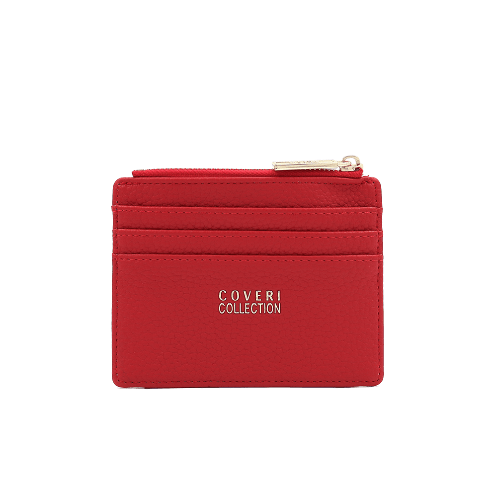 Kártyatartó sok rekesszel - piros