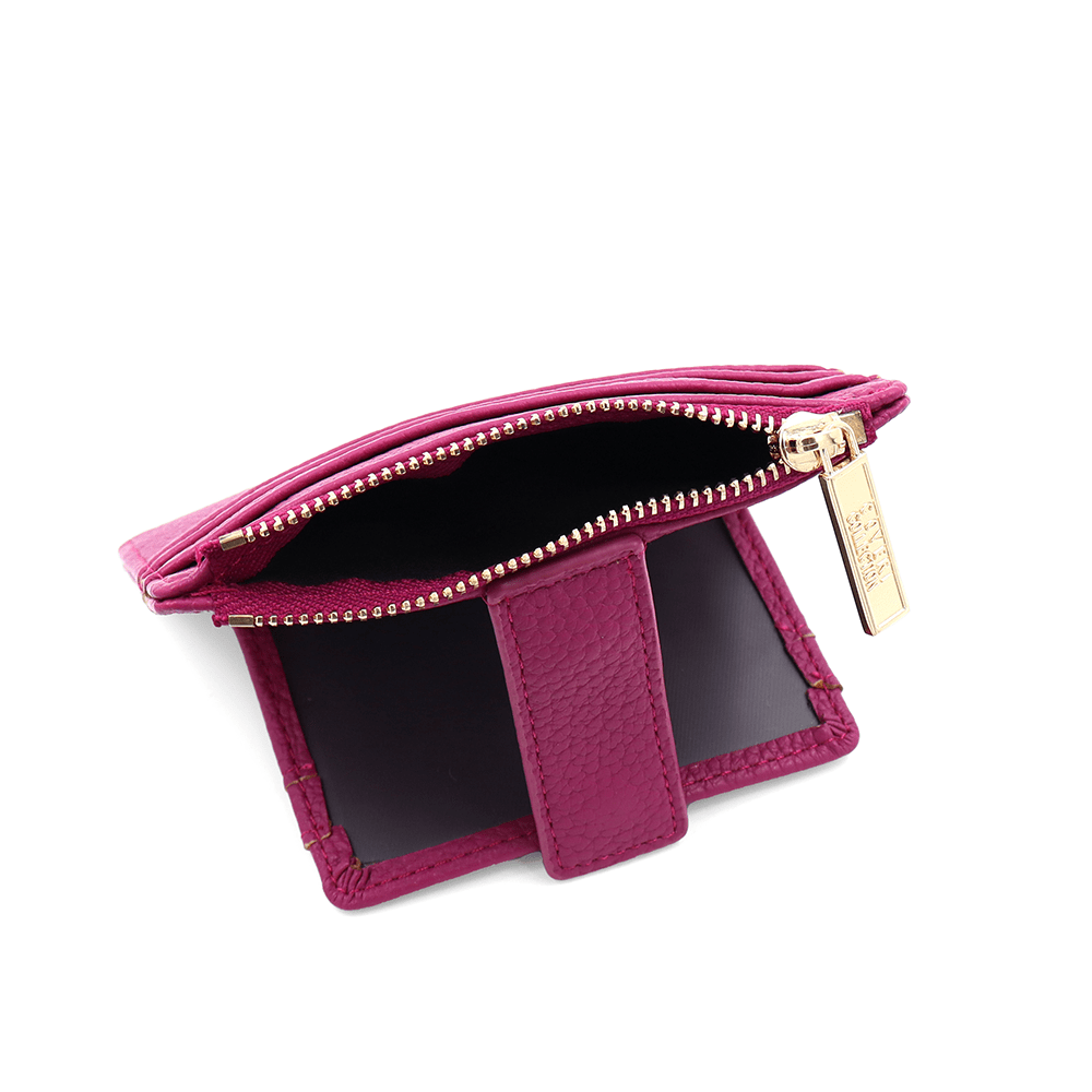 Kártyatartó sok rekesszel - fukszia