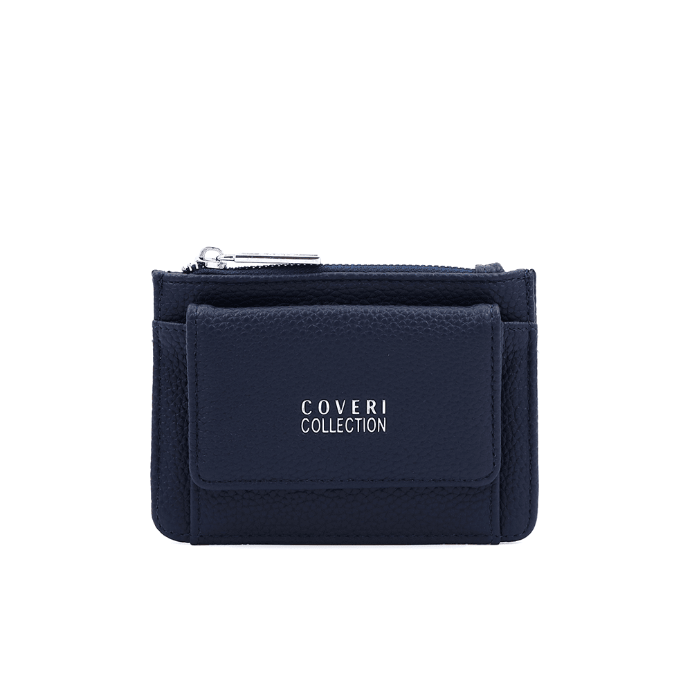 Kártyatartó sok rekesszel - sötétkék