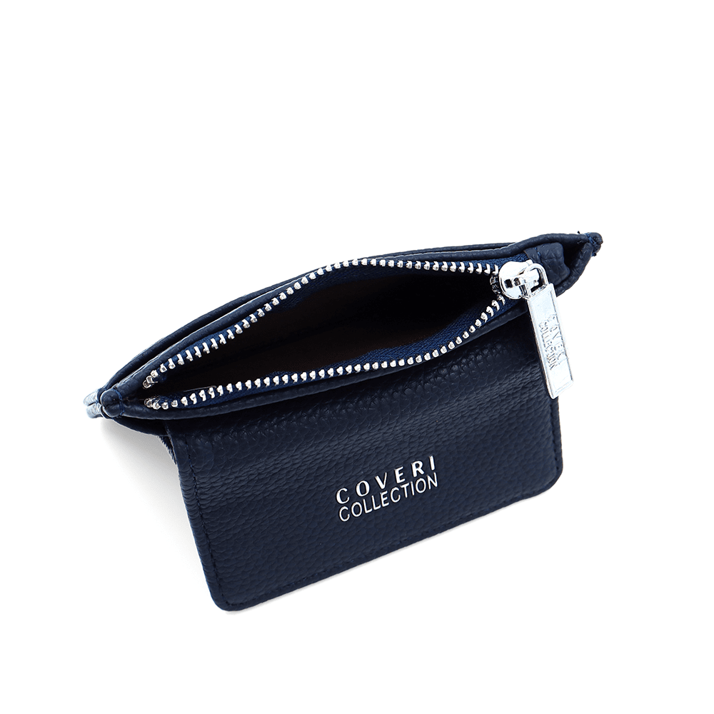 Kártyatartó sok rekesszel - sötétkék