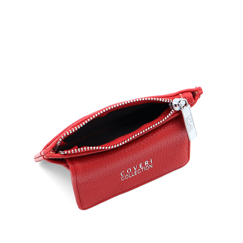 Kártyatartó sok rekesszel - piros