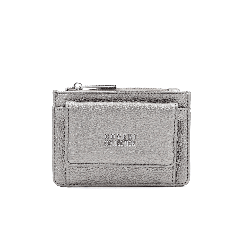 Kártyatartó sok rekesszel - ezüst